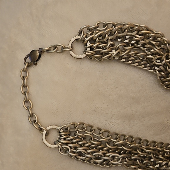 Vtg 1980s Chunky Multi-Layered Faux Quarter Dime Coin Festival Chain Necklace - Picture 7 of 7